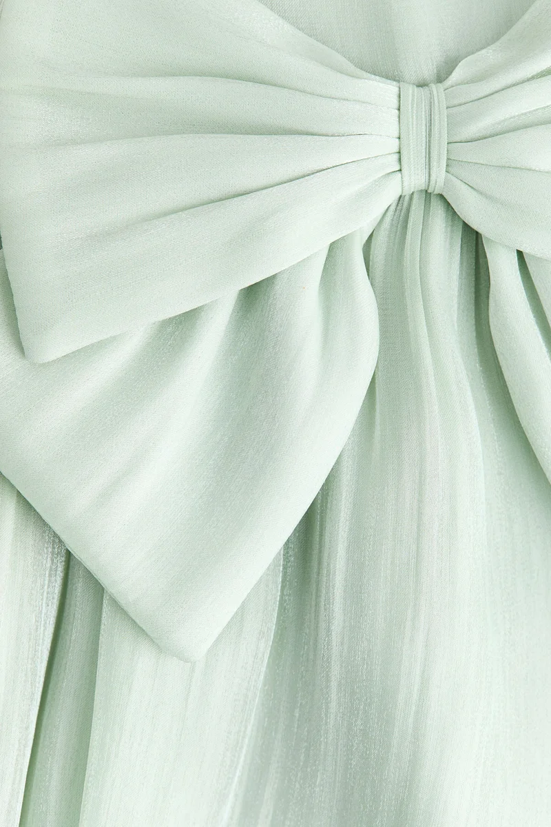 H&M Bow-detail organza dress