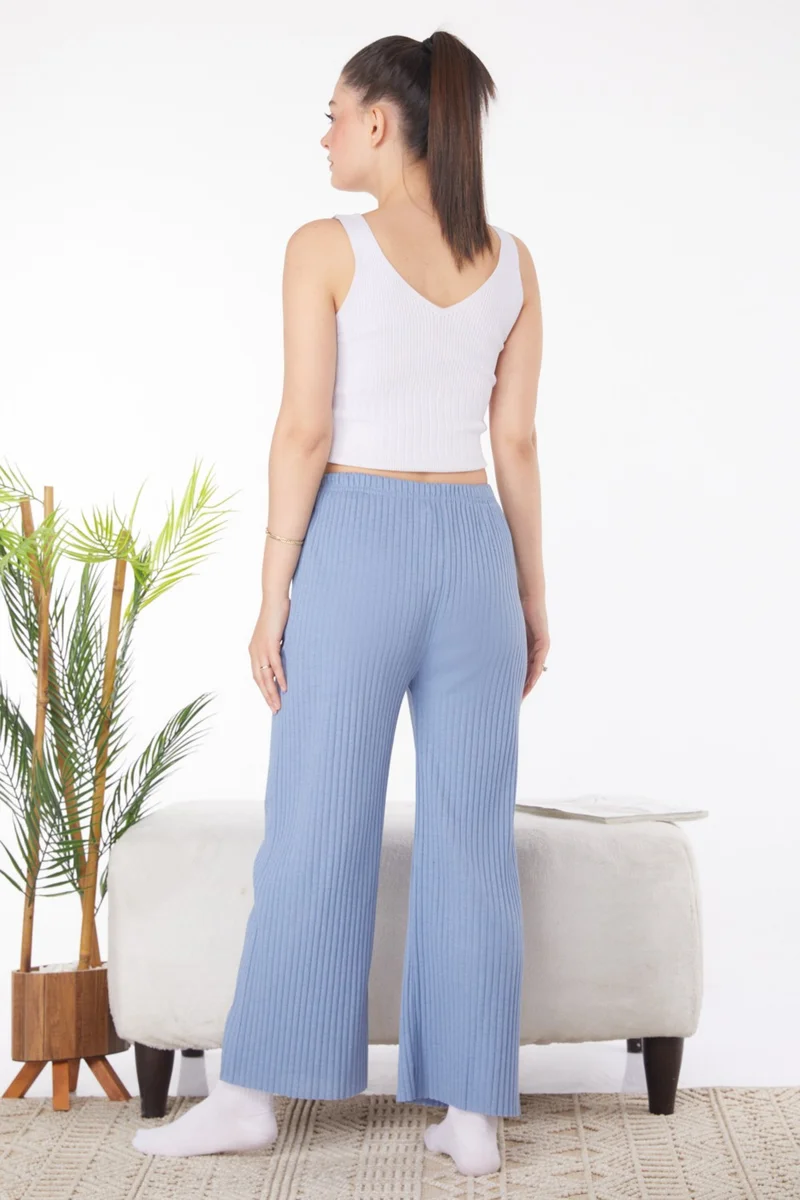 Tofisa Plain Medium Women's Blue Pajama Bottoms - 25855