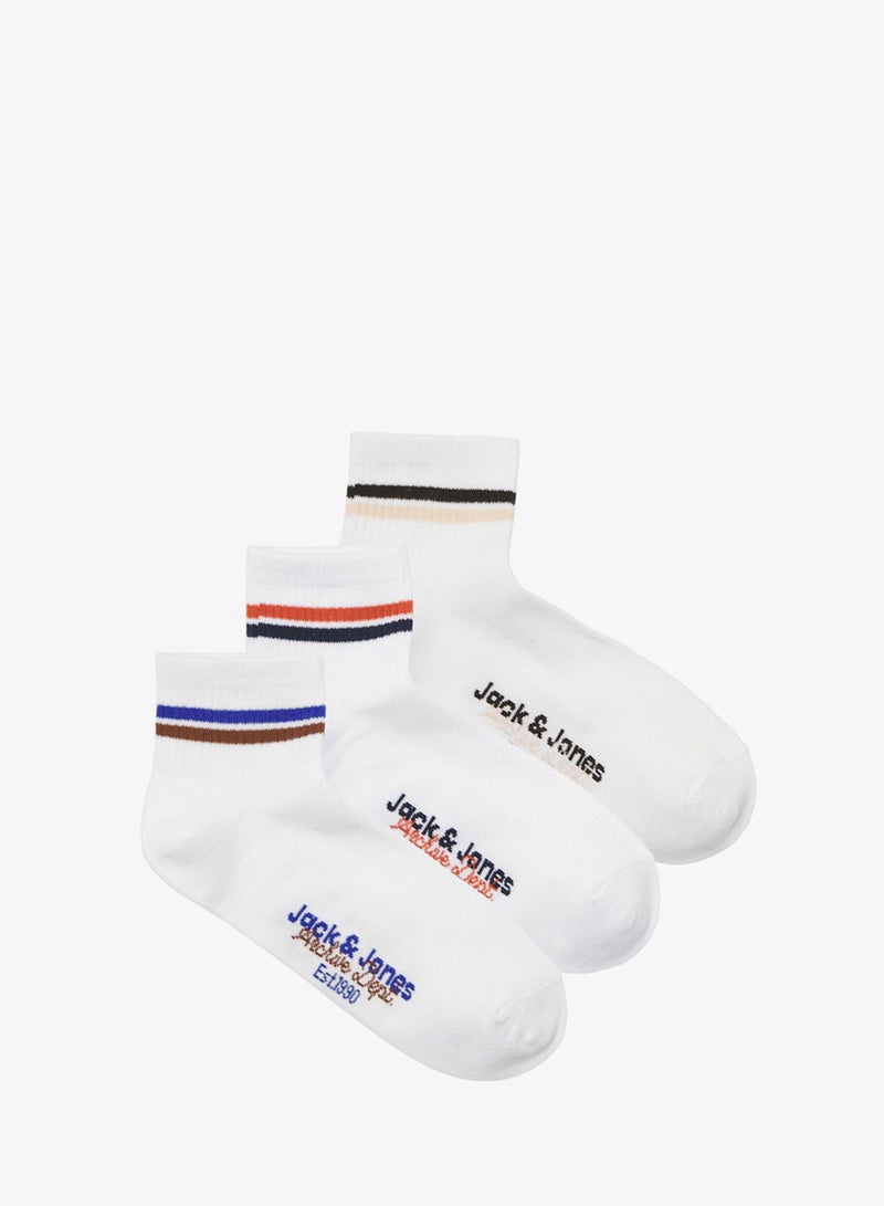Jack & Jones Junior Kids  3 Pack Jacboston Short Tennis Socks - Image 1