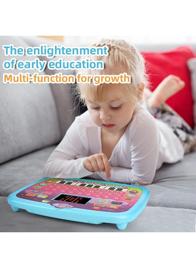 Blue Cartoon Bear LED Tablet Interactive Learning Toy For Kids - Image 2