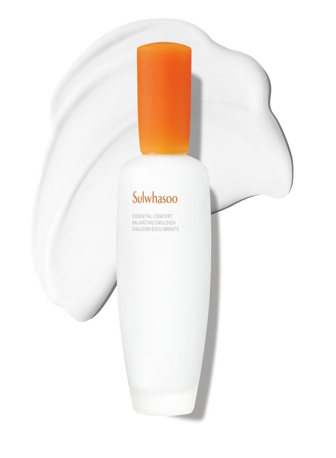 Sulwhasoo Essential Comfort Balancing Emulsion - A lightweight, fast-absorbing lotion that delivers 24-hour hydration while visibly soothing, balancing and supporting the skin barrier. - Image 1
