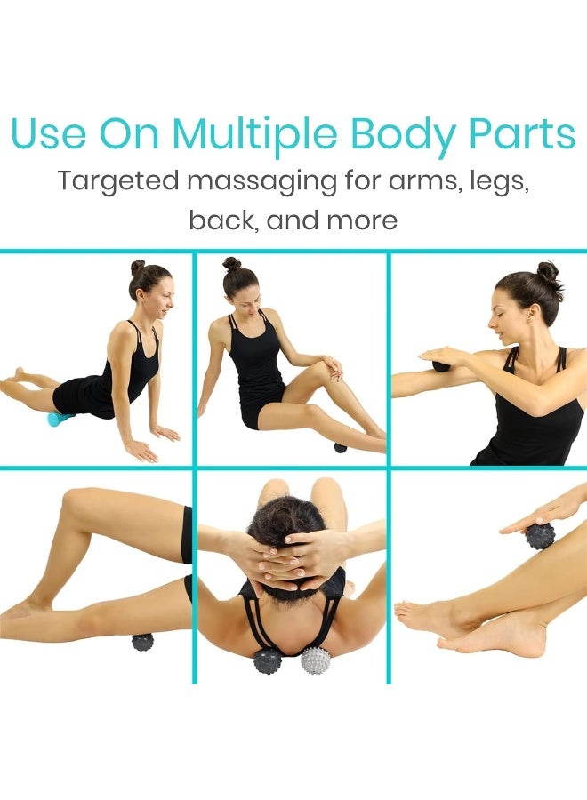 VIVE Massage Ball Set Foot Pain Hot Cold Therapy Kit Plantar Fasciitis Heel Spur Sore Muscles Trigger Point Back Arm Neck Shoulder Leg Circulation Roller Pt Spike Massager - Image 5