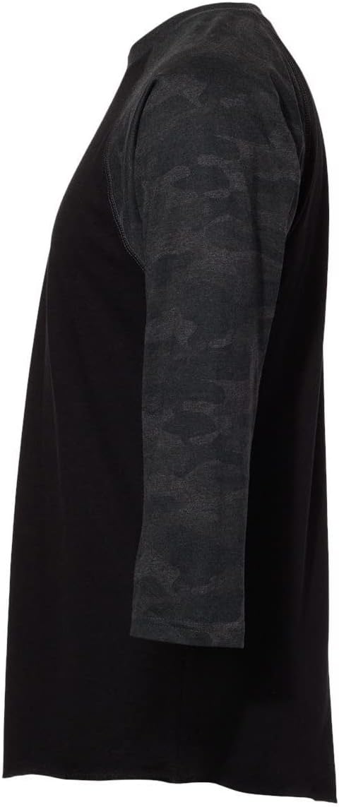 LAT Baseball Fine Jersey Tee 2XL BlackStorm Camo - Image 3