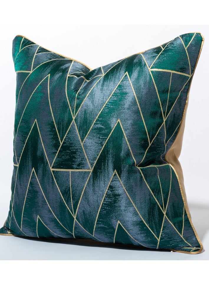 Dark Green Pillows Living Room Sofas Square High-end Cushions Model Rooms Hotel Pillows Modern Simple Light Luxury Pillowcases  - Image 1