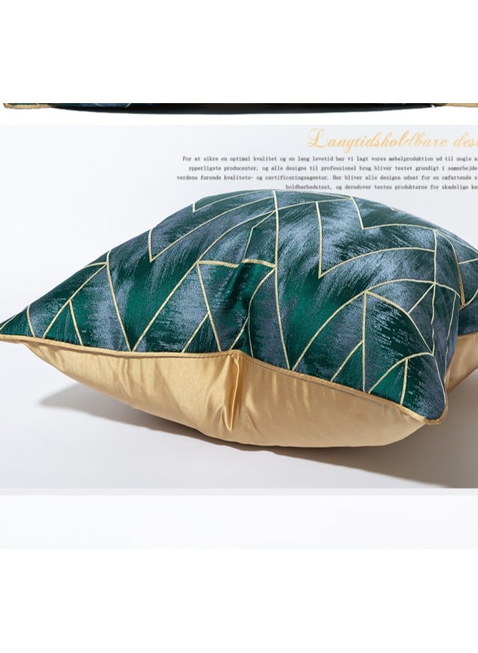 Dark Green Pillows Living Room Sofas Square High-end Cushions Model Rooms Hotel Pillows Modern Simple Light Luxury Pillowcases  - Image 3