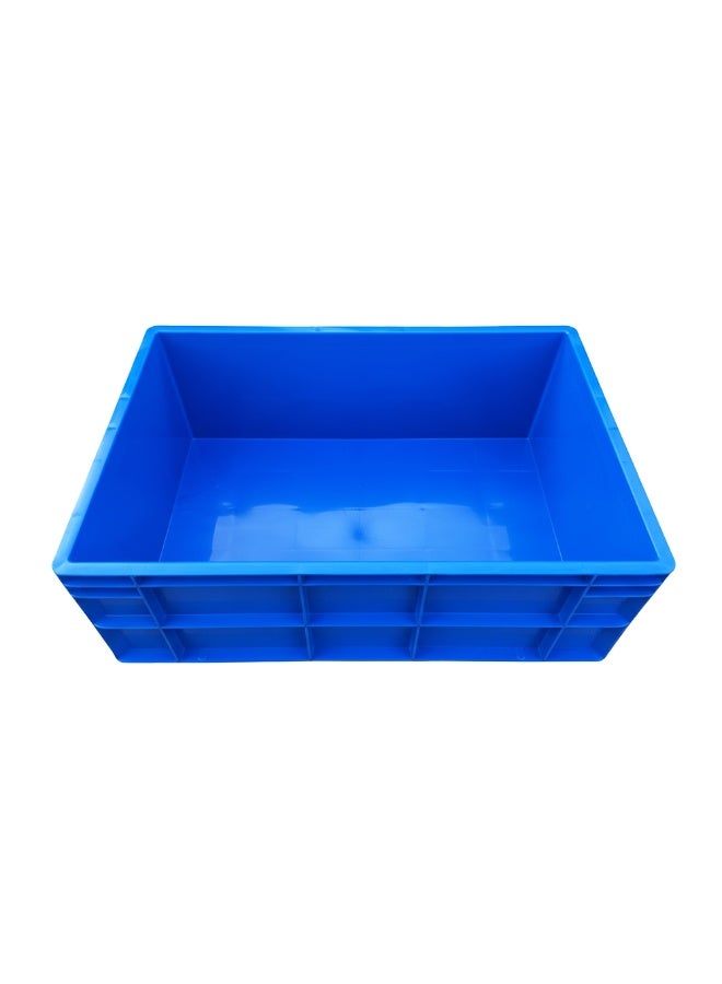 صناعات بلاستيكا ذ.م.م. Plastic Storage Crate 600x400x220mm Stackable Food Grade Crate Heavy Duty - Blue - Image 1