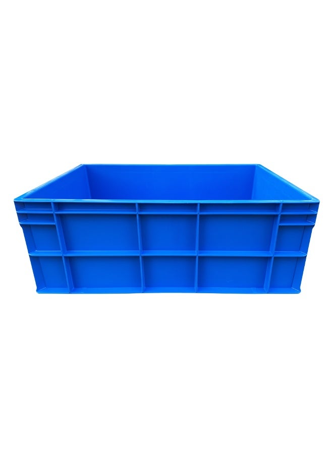 صناعات بلاستيكا ذ.م.م. Plastic Storage Crate 600x400x220mm Stackable Food Grade Crate Heavy Duty - Blue - Image 4