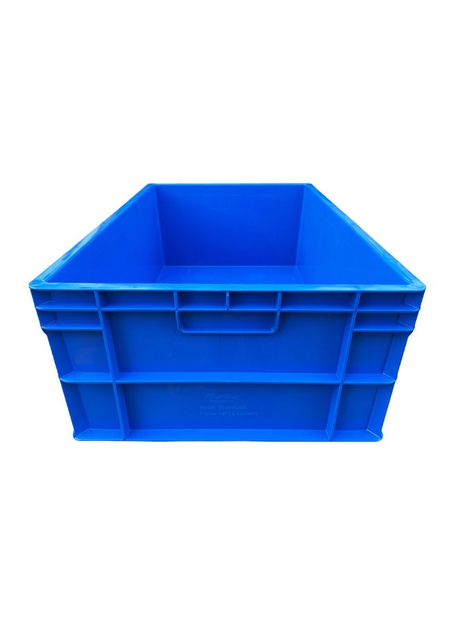 صناعات بلاستيكا ذ.م.م. Plastic Storage Crate 600x400x220mm Stackable Food Grade Crate Heavy Duty - Blue - Image 3