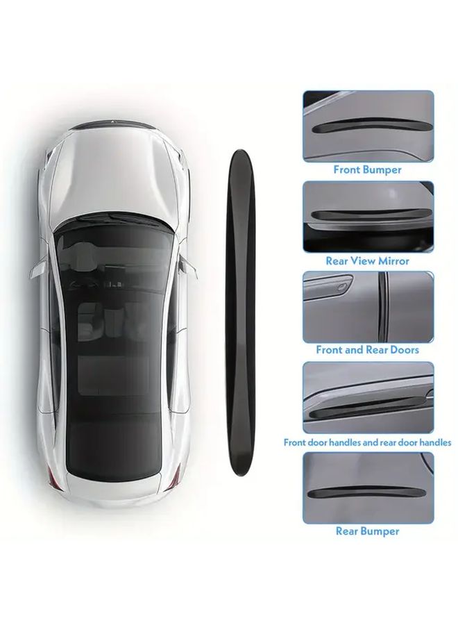 5pcs White Self-Adhesive Door Sideskirt Scratch Protection No Drill Installation Truck SUV - Image 5