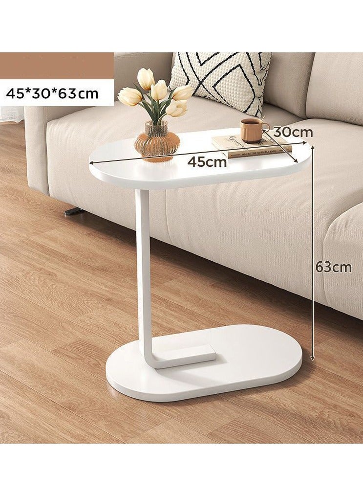 Generic C Shaped Side Table with Metal Frame Coffee Bed Couch End Table Laptop Holder Table for Living Room Bedroom Bedside  - Image 2