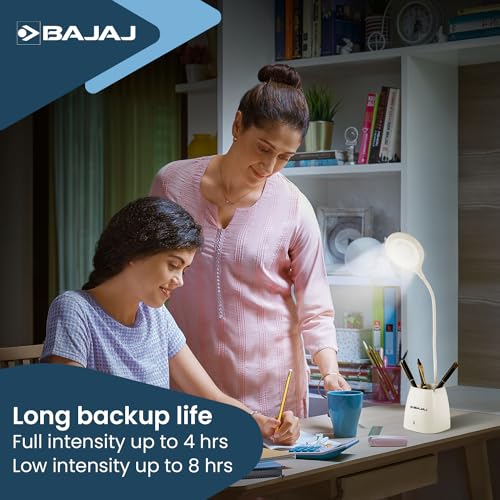 Bajaj Acrylonitrile Butadiene Styrene Softlite Led Rc Table Lamp 2W (Pack of 1, White) - Image 5