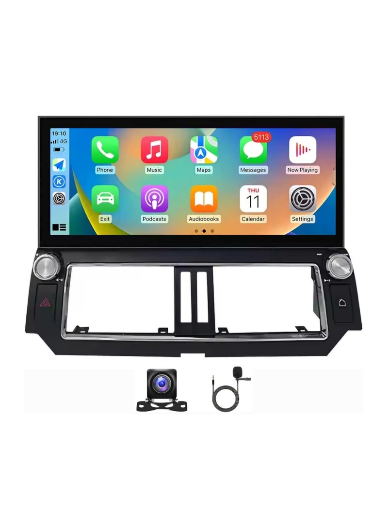 Raymos 12.3 inch Toyota Car Stereo Toyota Prado 2014  Android Screen Support Apple Carplay Android Auto Wireless 4GB RAM Fast Interface included 4G Wifi USB QLED ( 1280x720 ) - Image 1