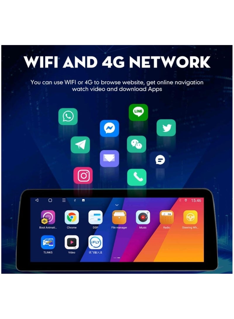 Raymos 12.3 inch Toyota Car Stereo Toyota Prado 2014  Android Screen Support Apple Carplay Android Auto Wireless 4GB RAM Fast Interface included 4G Wifi USB QLED ( 1280x720 ) - Image 5