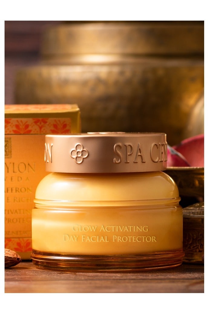 spa ceylon Sal and Saffron Vitamin E Enriched Glow Activating Day Facial Protector | Hydrating Sunblock Skin Nourishment | Brighter Natural Glow | Dry Skin |50g - Image 3