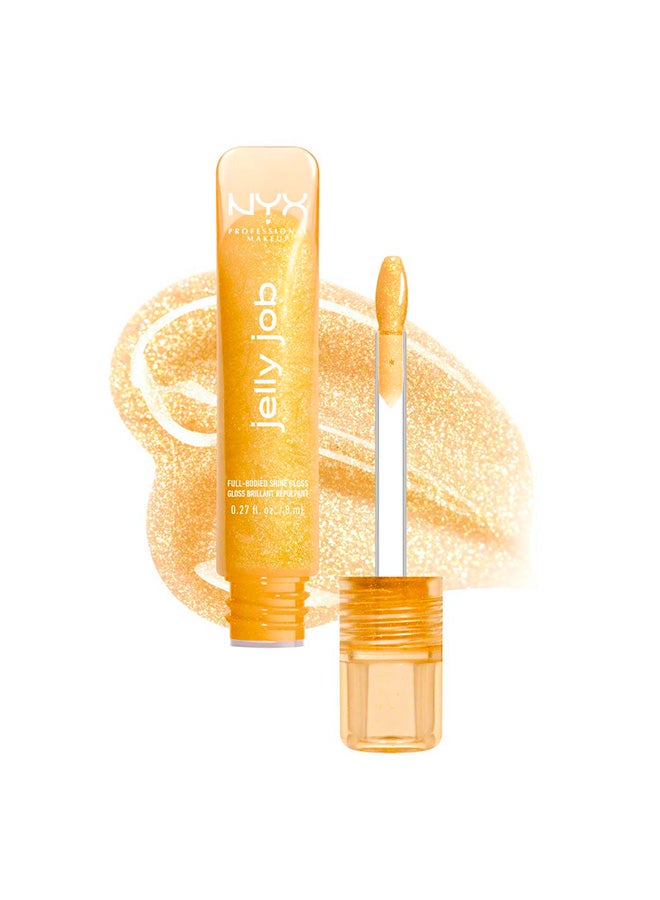 NYX PROFESSIONAL MAKEUP Jelly Job, Full-Bodied Shine Gloss, Lip-Smoothing Shine, Hyper-Glossy Finish, Glow Job - Image 1