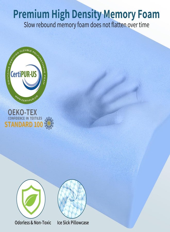 Polovo Memory Foam Pillows Neck Pillow for Pain Relief, Ergonomic Cervical Pillow Neck Shoulder Support Bed Pillow for Side Back Stomach Sleeper, Orthopedic Contour Pillow for Sleeping - Image 3