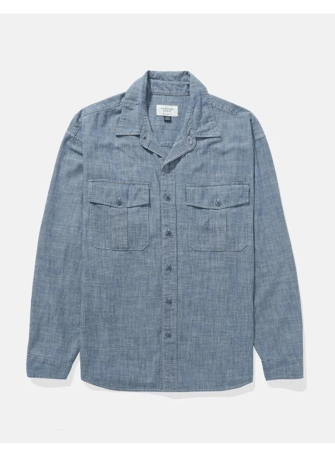 American Eagle AE Relaxed Fit Denim Shirt