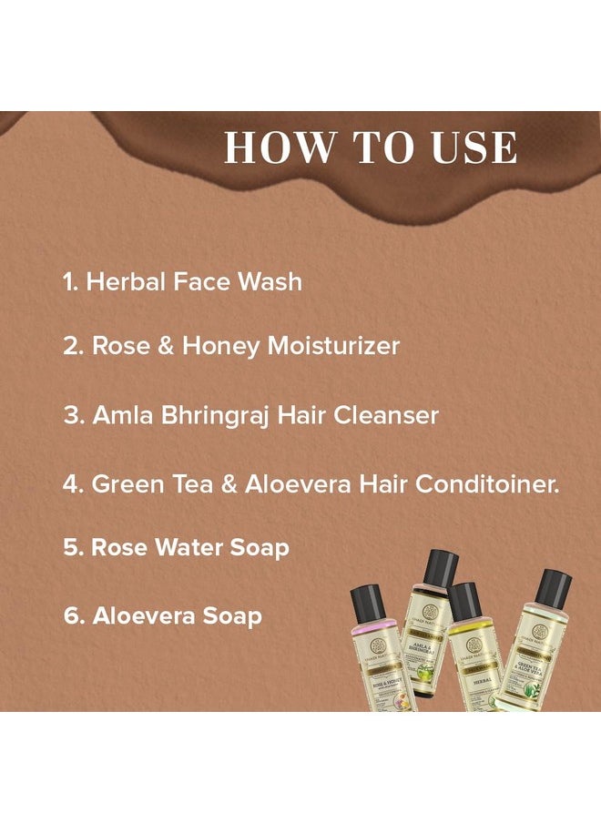 Khadi Natural Travel Kit | Skincare & Haircare Essentials On-The-Go | Lightweight & Easy To Carry | Perfect For All Skin & Hair Types | Compact Travel-Friendly Pack  - Image 5