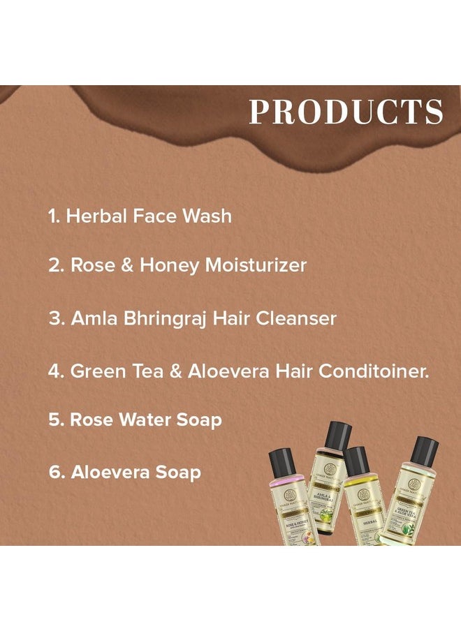 Khadi Natural Travel Kit | Skincare & Haircare Essentials On-The-Go | Lightweight & Easy To Carry | Perfect For All Skin & Hair Types | Compact Travel-Friendly Pack  - Image 2