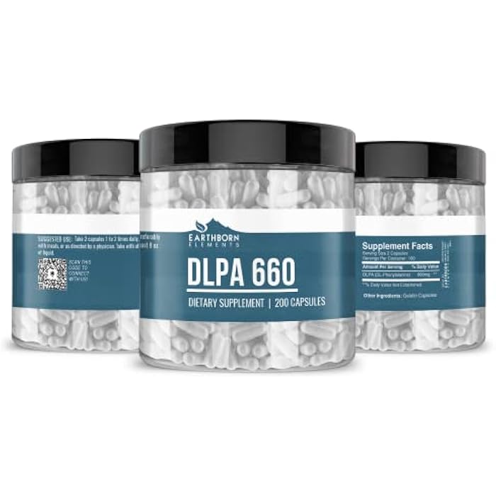 Earthborn Elements DL-Phenylalanine 200 Capsules, Pure & Undiluted, No Additives - Image 4