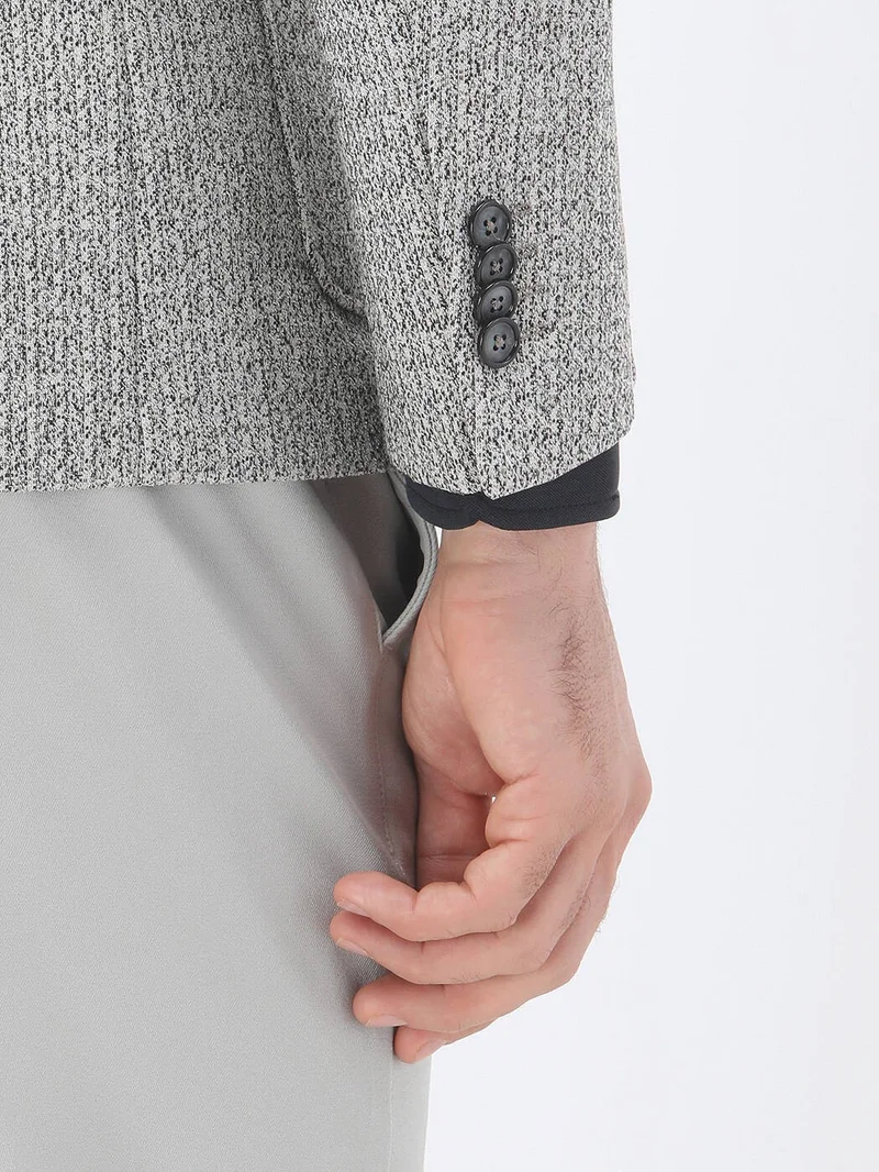 كيب Stone Patterned Modern Fit Knitted Jacket