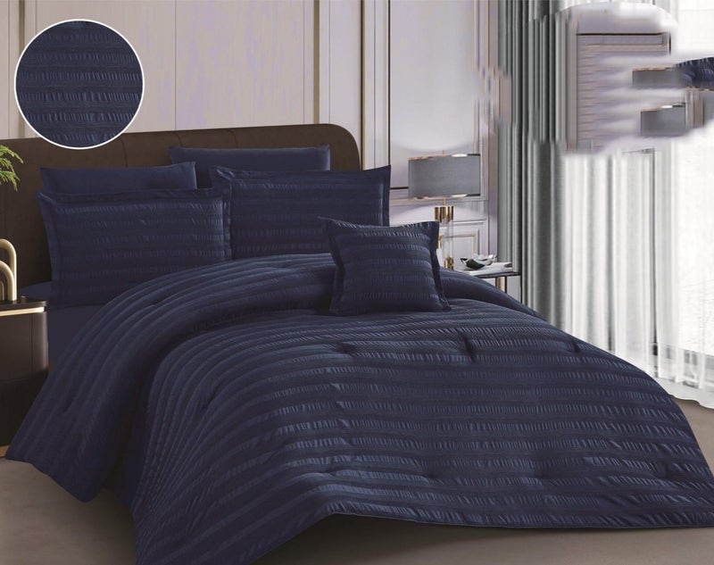 Dreamy 7-piece Microfiber Embroidered Double Bedspread Set