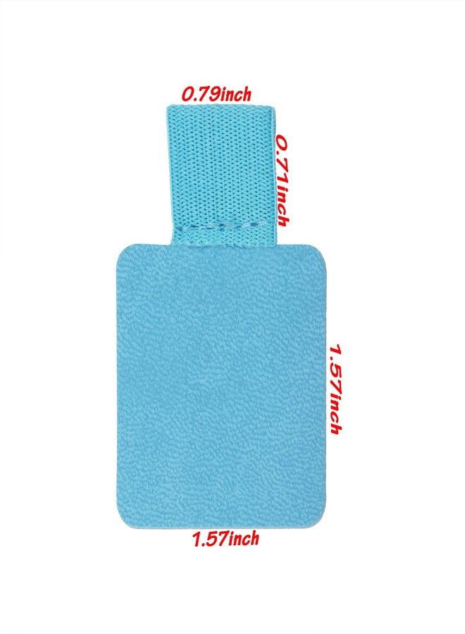Mini Skater 3 Pcs Self-adhesive Leather Pencil Elastic Loop, Square PU Leather Pen Clip, Pen Holder for Notebooks, Journals, Clipboards, Calendars, Pens Loop Holders Creative Accessories (Blue) - Image 3