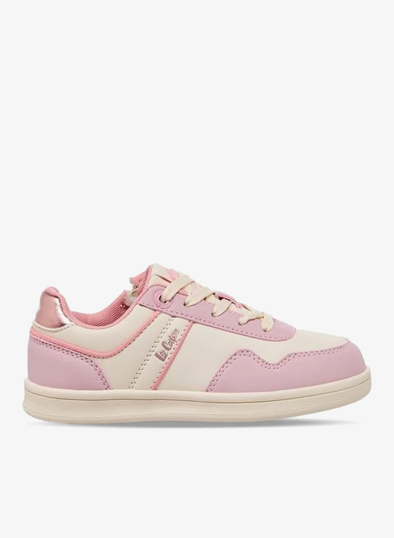 لي كوبر Girls Panelled Lace-Up Ankle School Sneakers