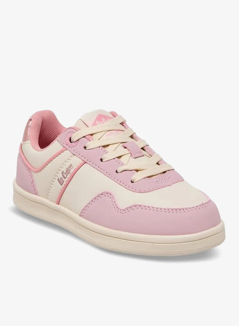 لي كوبر Girls Panelled Lace-Up Ankle School Sneakers
