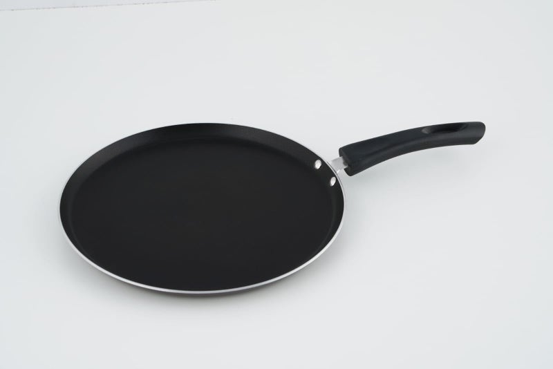 TITANIUM Special Non Induction Base Aluminium Non Stick Flat Tawa, 325mm, Cookware with 3mm Width, Black - Image 5