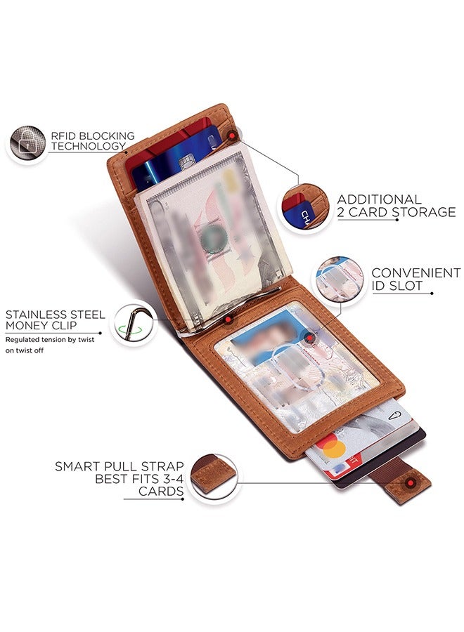 High-Quality Genuine Leather Men's Wallet - Multi-Card Slot RFID Shielding Soft Wallet, Leather Card Holder Multi-Function ID Card Anti-Demagnetization Men's Genuine Leather Wallet Men's High-End  - Image 5
