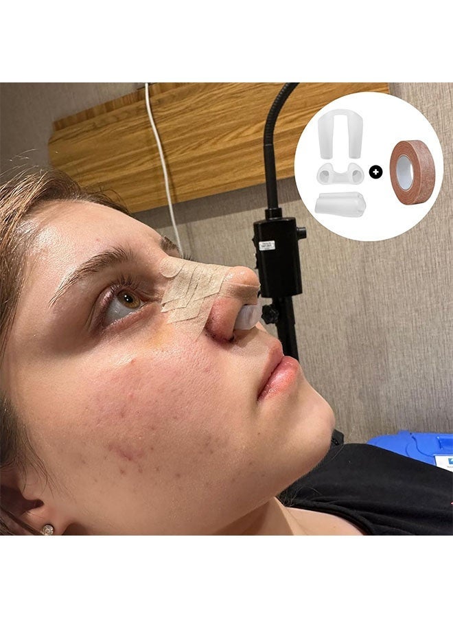 general Face healthly Silicone Nostril Retainer and Micropore Tan Surgical Tape 1.25cm Wide, Nose Pad for Surgery, Nose Retainer Rhinoplasty, Retainer for Work Surgery,%100 Silicone Nose Stud Nose Shaper (No. 6) - Image 2