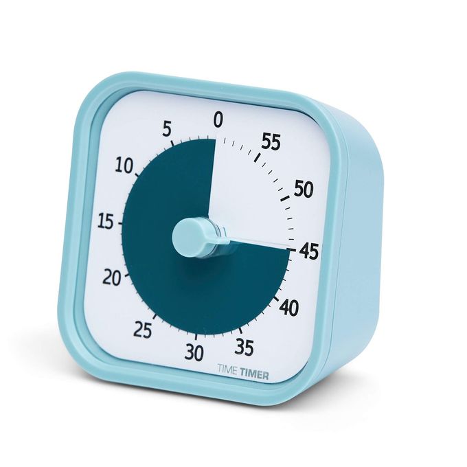 TIME TIMER Home MOD - 60 Minute Kids Visual Timer Home Edition - for Homeschool Supplies Study Tool, Timer for Kids Desk, Office Desk and Meetings with Silent Operation (Lake Day Blue) - Image 1
