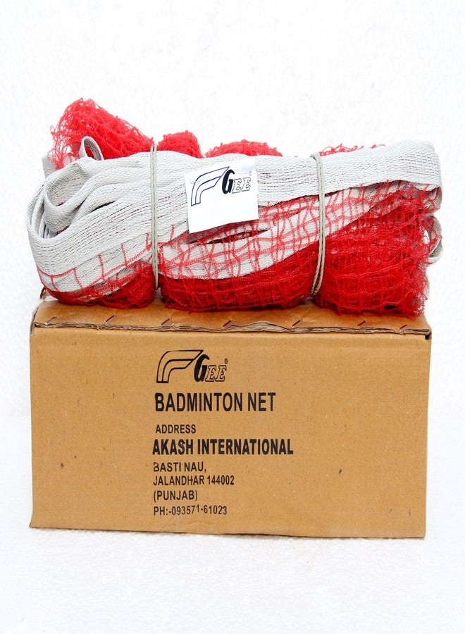 Gee Nylon Badminton Net Standard Red in Box Packing - Image 1