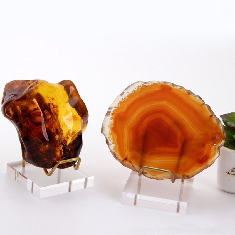 1Pc Crystal Base with Metal Rack Displaying Base Jewelry Holder - Image 1