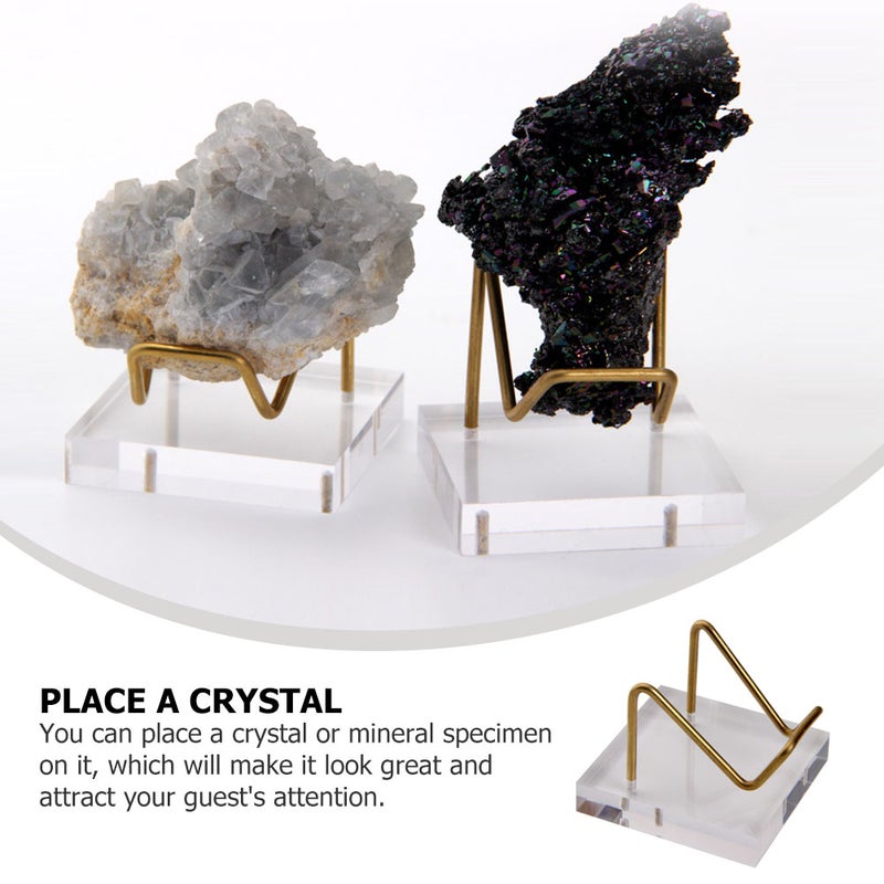 1Pc Crystal Base with Metal Rack Displaying Base Jewelry Holder - Image 5