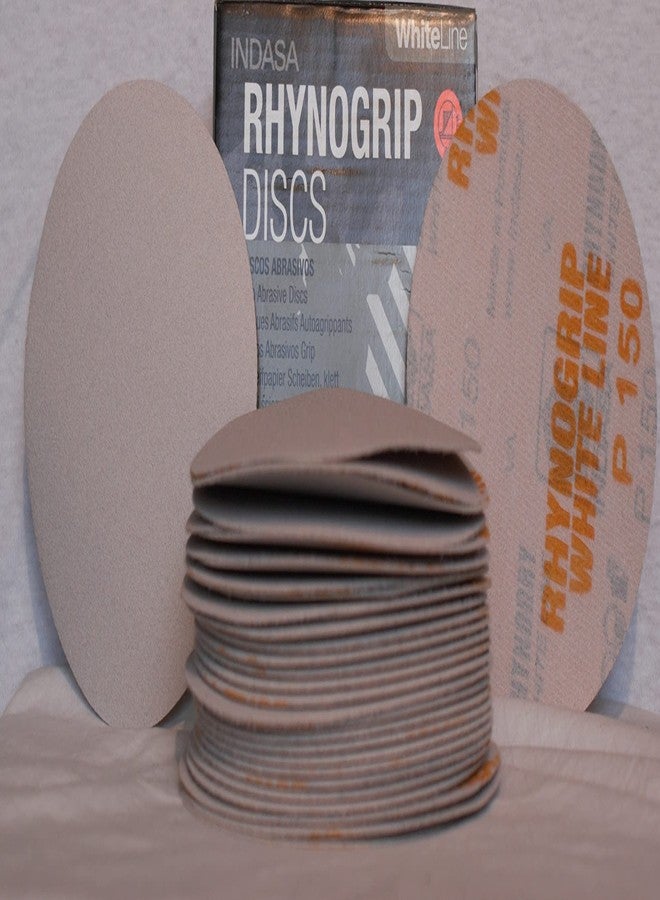 Indasa Rhynogrip 5 inch Solid White Hook & Loop Sanding Discs 220 Grit 50/box