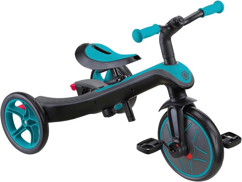 GLOBBER Explorer Trike 4-in-1 Pro - Versatile Tricycle, Balance Bike, and Pushchair in Turquoise - Image 4