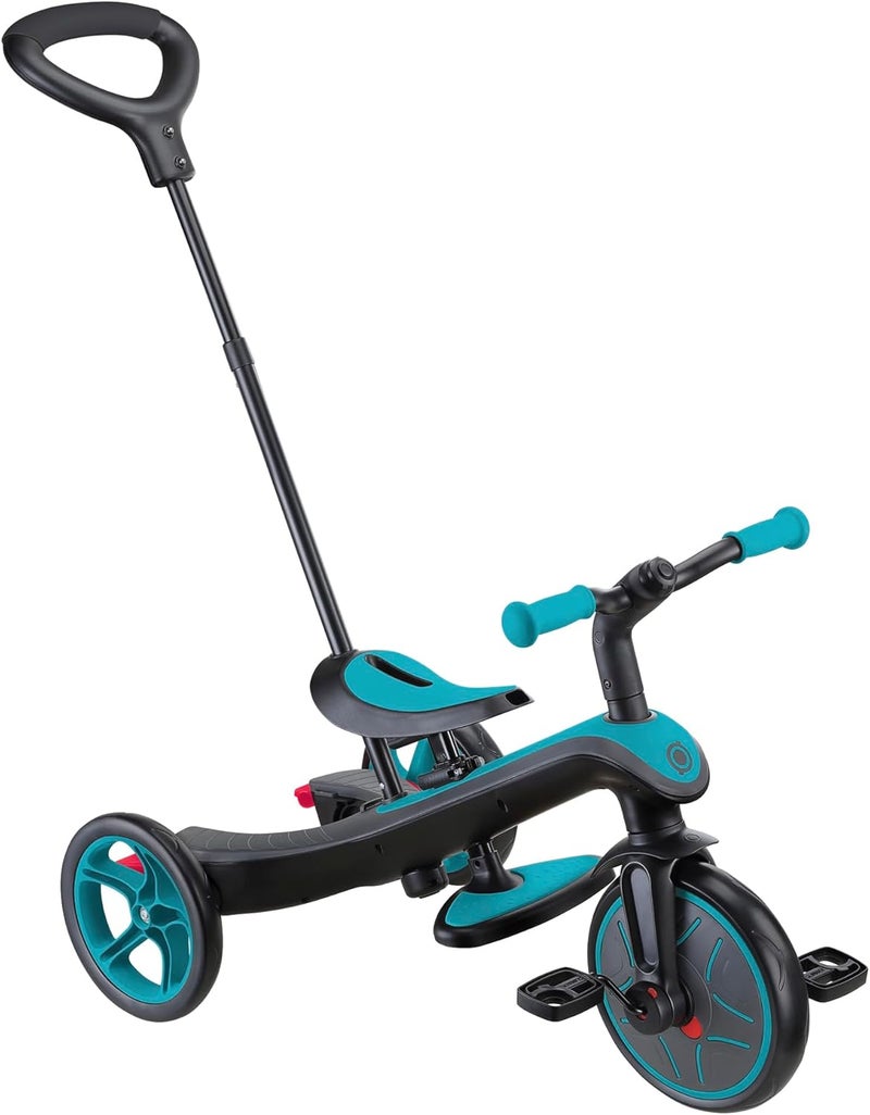 GLOBBER Explorer Trike 4-in-1 Pro - Versatile Tricycle, Balance Bike, and Pushchair in Turquoise - Image 3
