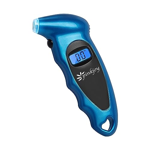PINKJOY Digital Tire Pressure Gauge 150 PSI 4 Settings Tire Gauge for Car Truck Motorcycle Bicycle with Backlit LCD and NonSlip Grip Blue - Image 1