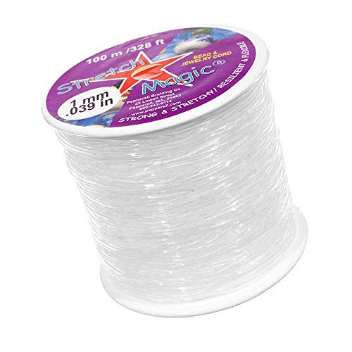 Stretch Magic 1 MM Stretch Magic Cord - Clear Color - 100 Meter Length - Elastic Bracelet String Cord for Jewelry Making - Image 4