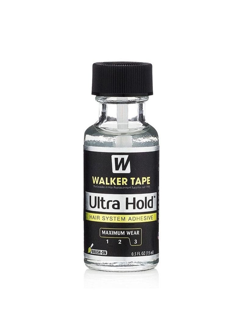 والكر تايب Hair System Adhesive, Thin Silicone Hair Replacement Adhesive - Long Lasting Fixation for Poly and Lace Wigs - 3-4 Weeks, Wigs, Wig Systems - Invisible, Waterproof Adhesive (15ml) - Image 1