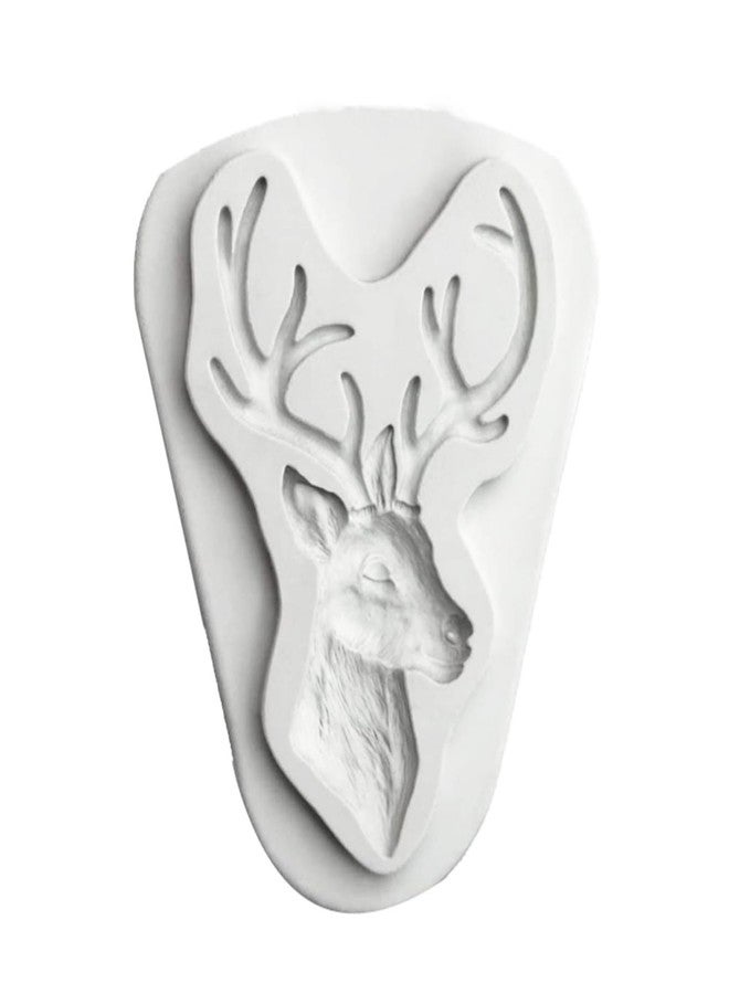 hobbyme Christmas Printed Elk Silicone Moulds,Silicone Cake Decoration Moulds,Fondant Moulds,Elk Baking,Cookie Baking,Grey,4.52 * 3.54 Inch - Image 1