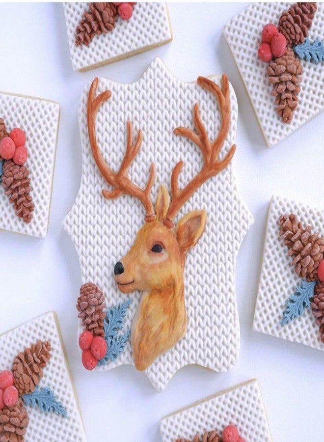 hobbyme Christmas Printed Elk Silicone Moulds,Silicone Cake Decoration Moulds,Fondant Moulds,Elk Baking,Cookie Baking,Grey,4.52 * 3.54 Inch - Image 5