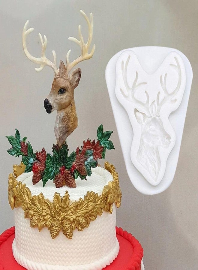 hobbyme Christmas Printed Elk Silicone Moulds,Silicone Cake Decoration Moulds,Fondant Moulds,Elk Baking,Cookie Baking,Grey,4.52 * 3.54 Inch - Image 4