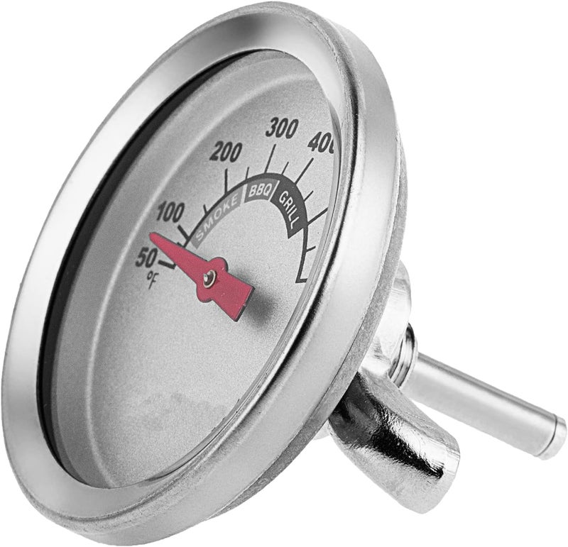 BBQ Future 1.85 Inch BBQ Thermometer Gauge for Multiple Grills and BBQ Smokers, Barbecue Grill Temperature Gauge Replacement Parts, Silver - Image 1