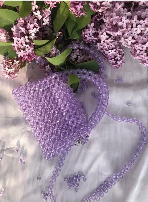 Imported Lolli bag with beads, size 20 x 15