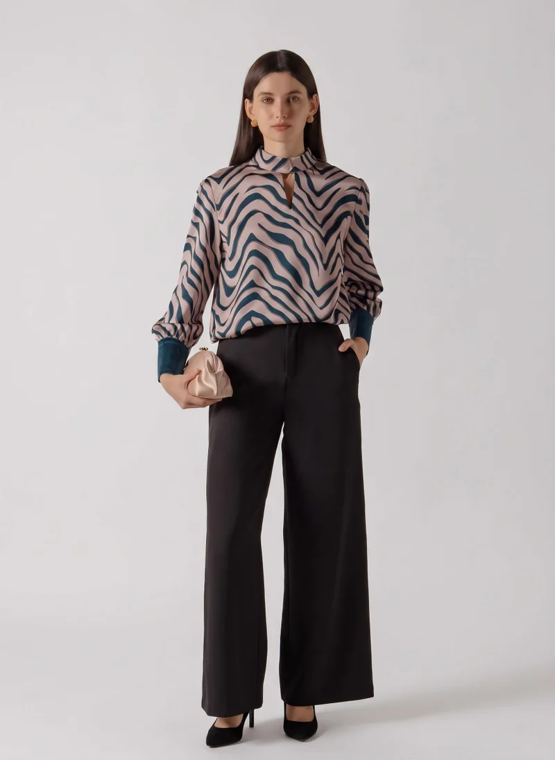 Shapes PRINTED SATIN BLOUSE