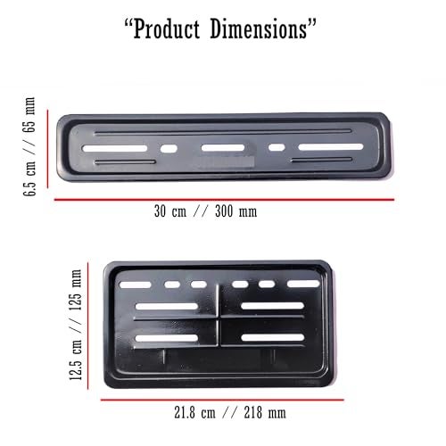 Ramanta Ntorq Number Plate Frame Metal Body Heavy Scooter Licence Number Plate Frame Front-Rear Set of 2 Compatible with for Ntorq 125, Race XP & 125 XT (Frame Size 30 cm x 12 cm, Black) - Image 3