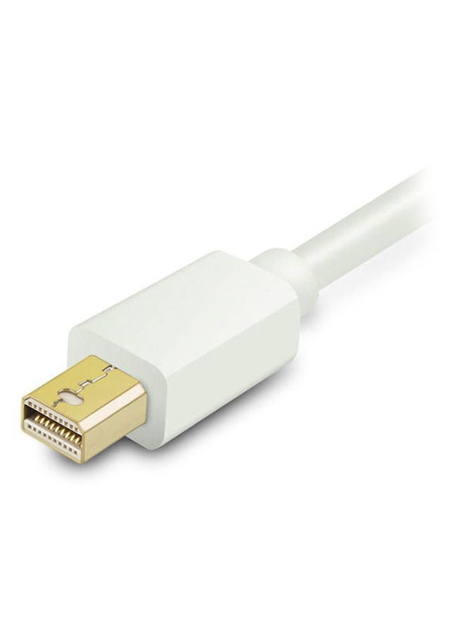 NIBEMINENT - 3-in-1 Mini Display Port To HDMI DVI Adapter For Monitor/Projector White - Image 1